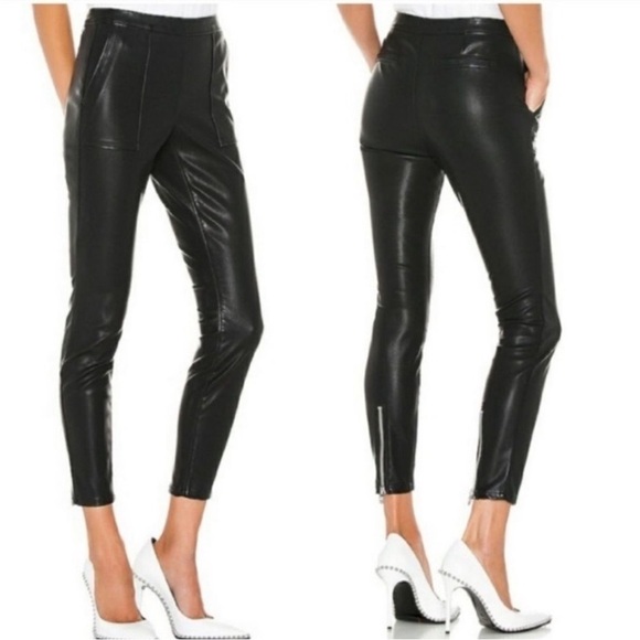 BLANK NYC The Bond Skinny Moto Pants in Carbon Vegan Leather Women’s Size 25 - Picture 12 of 13